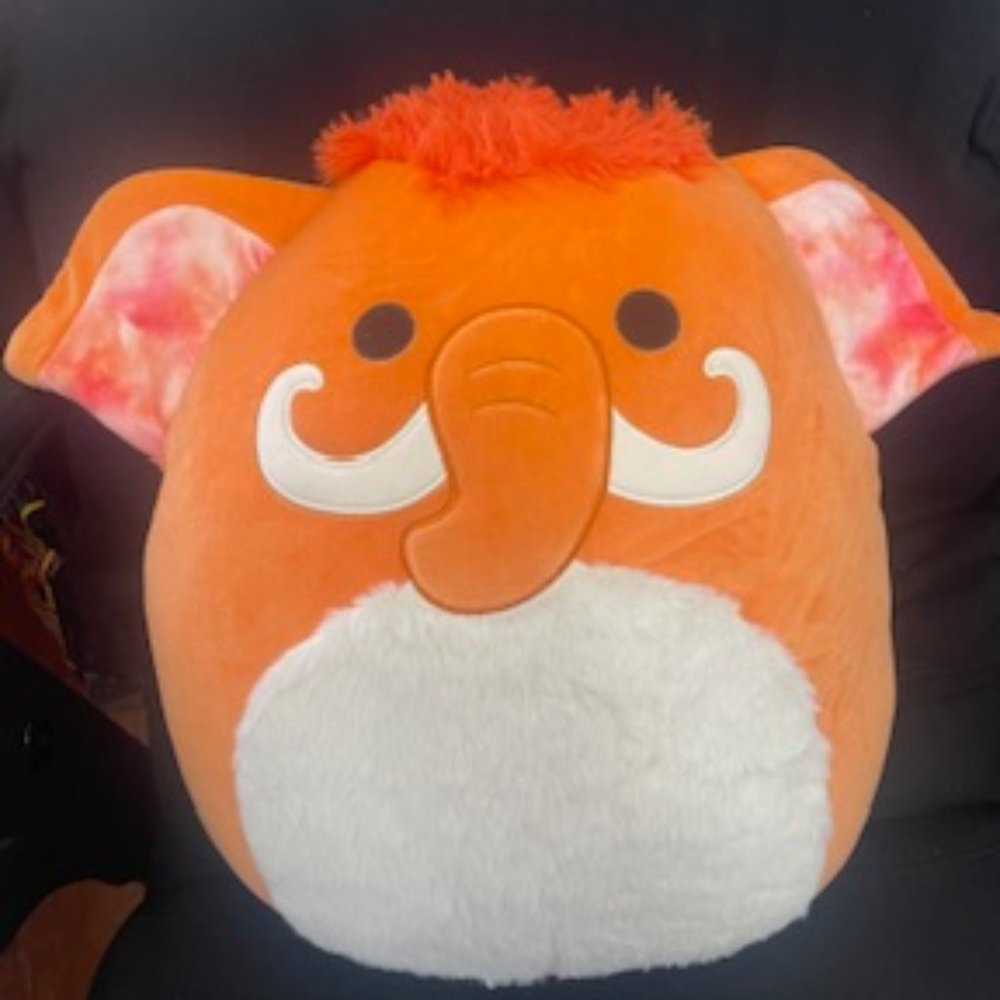 NWT Squishmallows 16 Wilbie the Orange Woolly Mammoth Plush Toy Super Soft